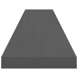 Berkfield Home Floating Wall Shelves 2 pcs High Gloss Grey 120x23.5x3.8 cm MDF - thumbnail 5