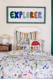 Wee Blue Bell 'Garden Explorer' Duvet Cover Set in Green - Size: Single - thumbnail 5