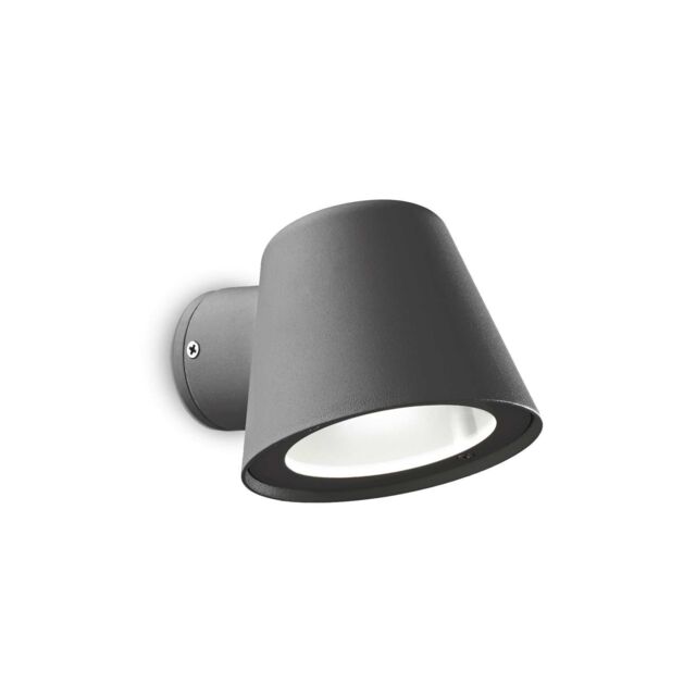 Netlighting Gas 1 Light Outdoor Wall Light Anthracite IP43 GU10 in Black