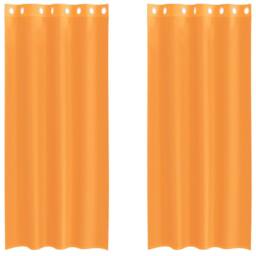 Berkfield Home Voile Curtains with Grommets 2 pcs Orange 140x245 cm - thumbnail 3