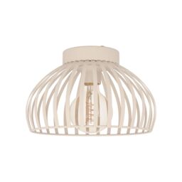 Eglo Mogano 3 Sandy Steel Minimalist, Caged Style Ceiling Light in Nude - thumbnail 2