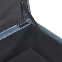 Wyld and Coco Blue Woven Fabric Storage Pouffe With Water-Repellent Finish - thumbnail 5