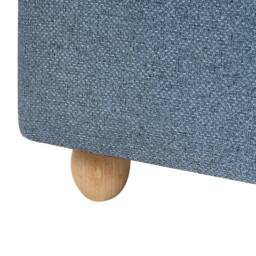 Wyld and Coco Blue Woven Fabric Storage Pouffe With Water-Repellent Finish - thumbnail 7