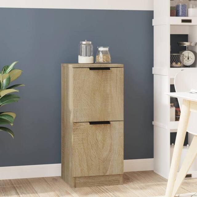 Berkfield Home Sideboard Sonoma Oak 30x30x70 cm Engineered Wood in Natural - Size: 30 x 30 x 70 cm - image 1