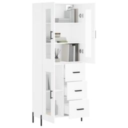 Berkfield Home Highboard White 69.5x34x180 cm Engineered Wood - thumbnail 3