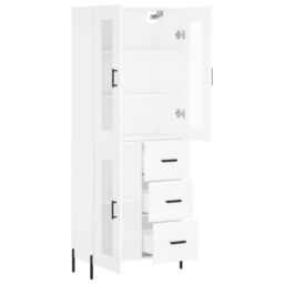 Berkfield Home Highboard White 69.5x34x180 cm Engineered Wood - thumbnail 4