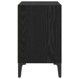 Berkfield Home Bedside Cabinet Black Oak 40x30x50 cm Engineered Wood - Size: 40 x 30 x 50 cm - thumbnail 6