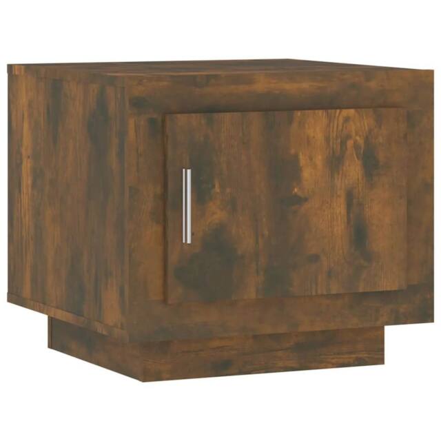 Berkfield Home Coffee Table Smoked Oak 51x50x45 cm Engineered Wood in Brown - Size: 51 x 50 x 45 cm - image 1