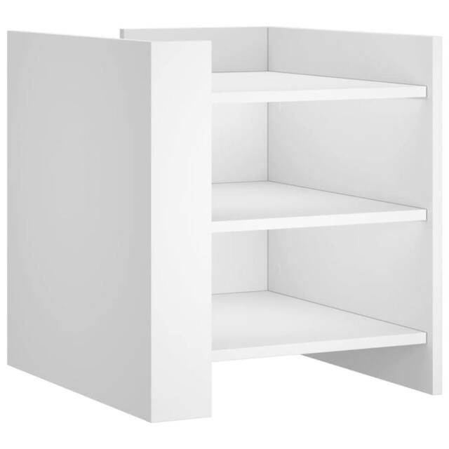 Berkfield Home Bedside Cabinet White 45x50x50 cm Engineered Wood - Size: 45 x 50 x 50 cm - image 1