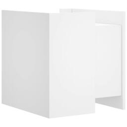 Berkfield Home Bedside Cabinet White 45x50x50 cm Engineered Wood - Size: 45 x 50 x 50 cm - thumbnail 6