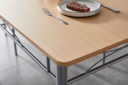 MCC Direct Dining table & 4 chairs Wooden Table Set with Metal Frame Silvia in Natural - thumbnail 3