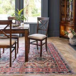 Kukoon Multicolour Low Pile Traditional Persian Velvet Texture Area Rug - Size: 80 cm x 300 cm - thumbnail 3