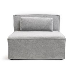 Abakus Direct Doris Basket Weave Single Unit with Modular Comfort & Timeless Style in Grey