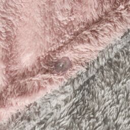 OHS Reversible Teddy Duvet Cover with Pillowcase in Light Pink - Size: King - thumbnail 6