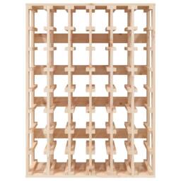 Berkfield Home Wine Rack 70x33x94 cm Solid Wood Pine in Natural - Size: 70 x 33 x 94 cm - thumbnail 4