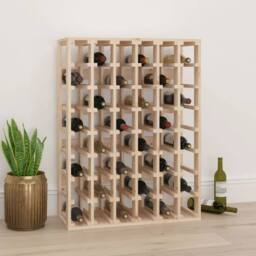 Berkfield Home Wine Rack 70x33x94 cm Solid Wood Pine in Natural - Size: 70 x 33 x 94 cm - thumbnail 2
