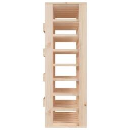 Berkfield Home Wine Rack 70x33x94 cm Solid Wood Pine in Natural - Size: 70 x 33 x 94 cm - thumbnail 5