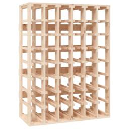 Berkfield Home Wine Rack 70x33x94 cm Solid Wood Pine in Natural - Size: 70 x 33 x 94 cm - thumbnail 1