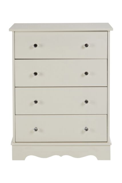 Orsina 4 Drawer Chest, White Dresser Chest of Drawers, White Dresser & Chest of Drawers, Modern Drawer Chest in Cream - image 1