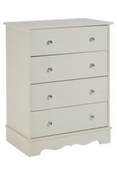 Orsina 4 Drawer Chest, White Dresser Chest of Drawers, White Dresser & Chest of Drawers, Modern Drawer Chest in Cream - thumbnail 4
