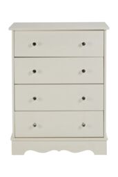 Orsina 4 Drawer Chest, White Dresser Chest of Drawers, White Dresser & Chest of Drawers, Modern Drawer Chest in Cream - thumbnail 1