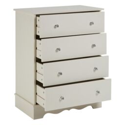 Orsina 4 Drawer Chest, White Dresser Chest of Drawers, White Dresser & Chest of Drawers, Modern Drawer Chest in Cream - thumbnail 5