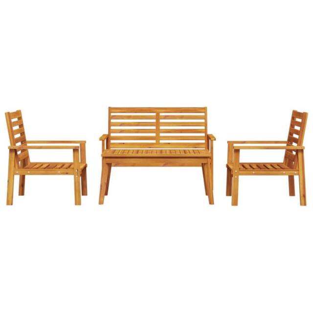 Berkfield Home Beautiful 4 Piece Garden Lounge Set Solid Wood Acacia in Brown - image 1