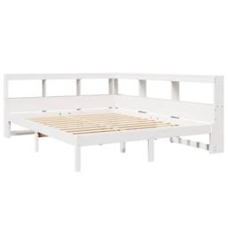 Berkfield Home Bookcase Bed without Mattress White 135x190 cm Solid Wood Pine - thumbnail 4