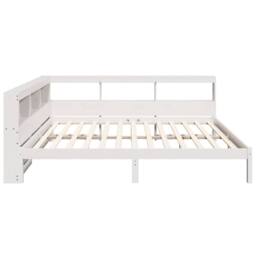 Berkfield Home Bookcase Bed without Mattress White 135x190 cm Solid Wood Pine - thumbnail 8