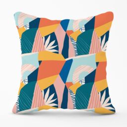 Warren Reed - Designer Modern Floral Pattern Outdoor Cushion in Pink - Size: 45 cm x 45 cm - thumbnail 1
