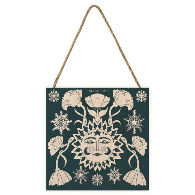 Nina Pace Winter Solstice Wooden Block in Dark Green - image 1