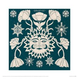 Nina Pace Winter Solstice Wooden Block in Dark Green - thumbnail 2