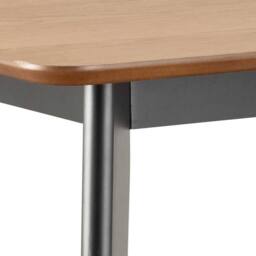 Wyld Haus Krakow Rectangular Bar Table & 2 Stools Natural Oak Effect Black - thumbnail 5