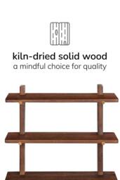 MH London Oliver Solid Wood Wall Mounted Shelf in Walnut - thumbnail 5