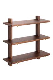 MH London Oliver Solid Wood Wall Mounted Shelf in Walnut - thumbnail 2