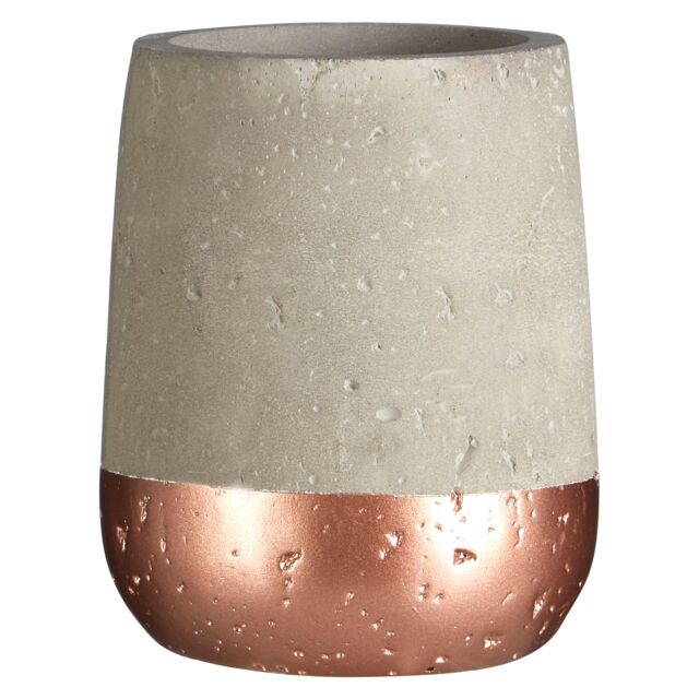Orsina Grey Concrete & Copper Tumbler, Designer Tumbler Cups, Luxury Water Tumbler For Decor, Frosted Drinkware - image 1