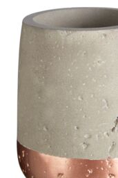 Orsina Grey Concrete & Copper Tumbler, Designer Tumbler Cups, Luxury Water Tumbler For Decor, Frosted Drinkware - thumbnail 4