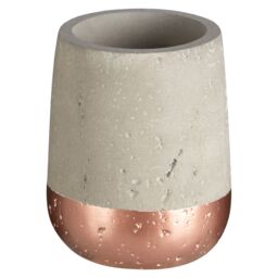 Orsina Grey Concrete & Copper Tumbler, Designer Tumbler Cups, Luxury Water Tumbler For Decor, Frosted Drinkware - thumbnail 2