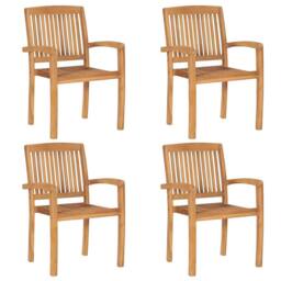 Berkfield Home Beautiful 5 Piece Garden Dining Set Solid Wood Teak in Brown - thumbnail 5