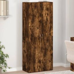 Berkfield Home File Cabinet Smoked Oak 60x32x153 cm Engineered Wood in Brown - Size: 60 x 32 x 153 cm - thumbnail 1