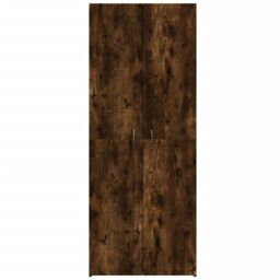 Berkfield Home File Cabinet Smoked Oak 60x32x153 cm Engineered Wood in Brown - Size: 60 x 32 x 153 cm - thumbnail 4