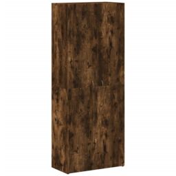 Berkfield Home File Cabinet Smoked Oak 60x32x153 cm Engineered Wood in Brown - Size: 60 x 32 x 153 cm - thumbnail 2