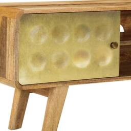Berkfield Home TV Cabinet Solid Mango Wood 120x30x45 cm in Brown - Size: 120 x 30 x 45 cm - thumbnail 5