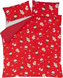 Smart Living Red Advent Calendar Reversible Polycotton Duvet Cover & Pillowcase Set - Size: Single - thumbnail 5