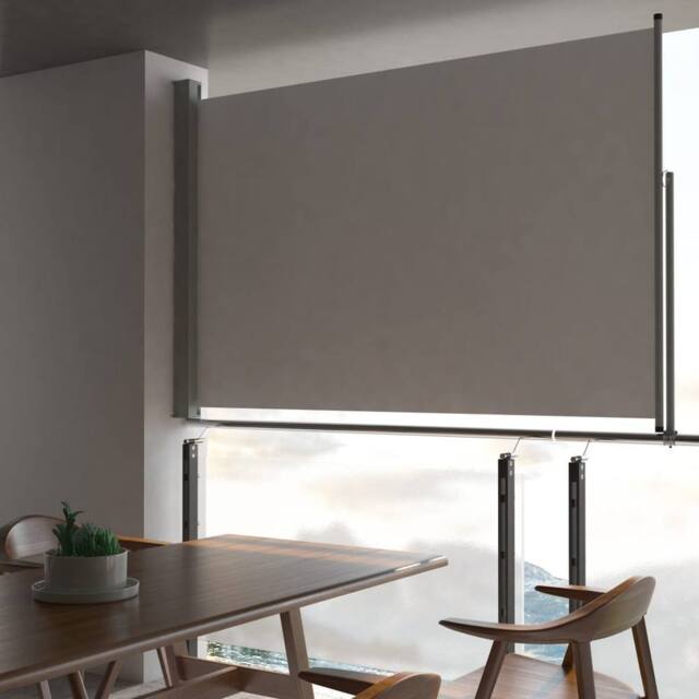 Berkfield Home Patio Retractable Side Awning 160 x 300 cm Grey - image 1