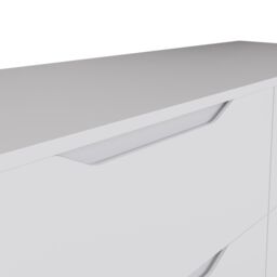 FWStyle Luno Chest Of Drawers 4 Drawer Tall Slim Deep Design in White - thumbnail 3