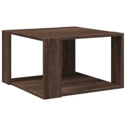 Berkfield Home Coffee Table Brown Oak 51.5x51.5x30 cm Engineered Wood - thumbnail 2