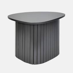 OHS Madison Ribbed Side Table Corner Bedroom Living Room Office Bedside in Charcoal - thumbnail 2