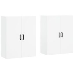 Berkfield Home Wall Mounted Cabinets 2 pcs White 69.5x34x90 cm - thumbnail 2