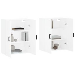 Berkfield Home Wall Mounted Cabinets 2 pcs White 69.5x34x90 cm - thumbnail 3